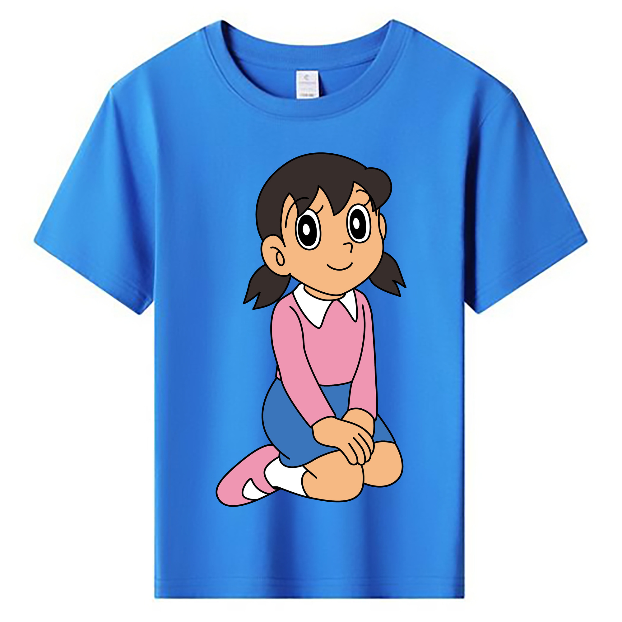 （画像用） ドラえもん みなもと しずか Doraemon Shizuka Minamoto 綿100％キッズTシャツ（フロントプリント）